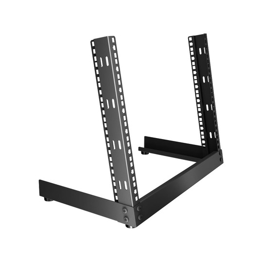 NavePoint 8U 2-Post Open Frame Desk Rack