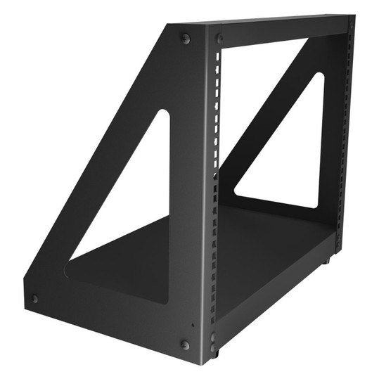 2- Post black aluminum server rack - self standing rack 8U