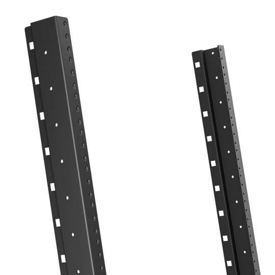 NavePoint 12U 2-Post Open Frame Desk Rack Threaded: 2-Post Racks