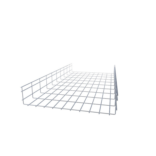 NavePoint Electro Zinc Plated Wire Mesh Cable Tray, 19.69"W x 3.94"D x 118.12"L , 2 Pack