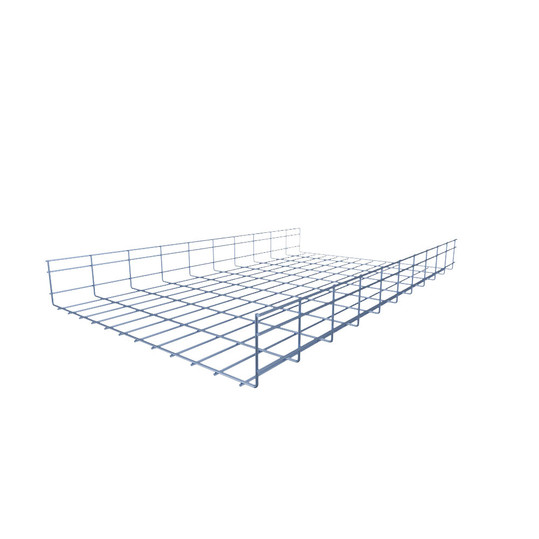 NavePoint Electro Zinc Plated Wire Mesh Cable Tray, 23.63"W x 3.94"D x 118.12"L , 2 Pack