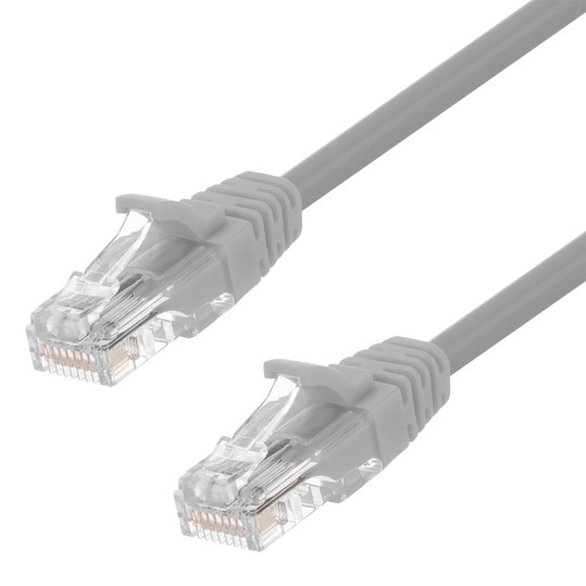 Ethernet Patch Cable CAT5E, UTP, 24AWG, 0.5 Ft,  10 pack, Gray