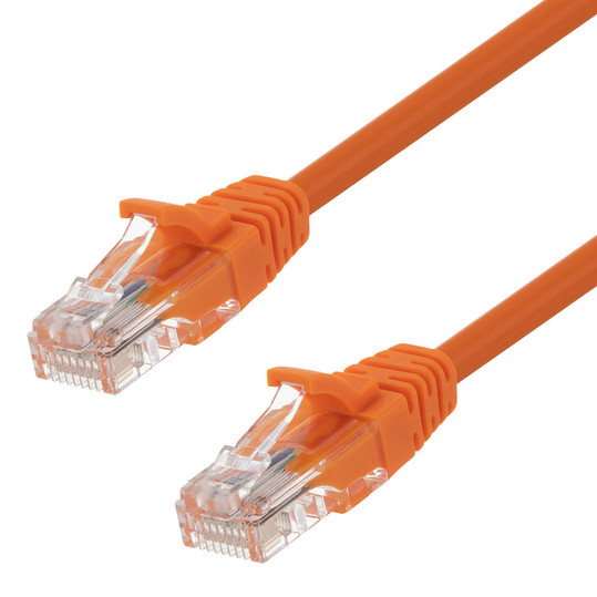 Ethernet Patch Cable CAT5E, UTP, 24AWG, 3 Ft,  10 pack, Orange