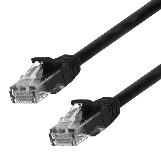 Ethernet Patch Cable CAT6A, UTP, 24AWG, 5 Ft,  10 pack, Black