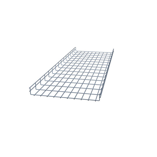 NavePoint Electro Zinc Plated Wire Mesh Cable Tray, 19.69"W x 1.97"D x 59.06"L , 2 Pack