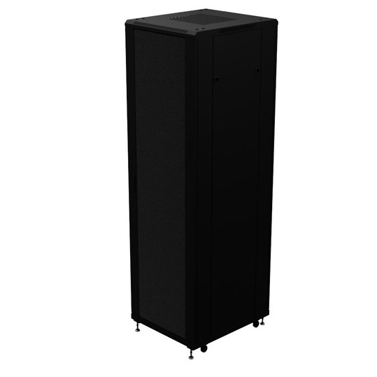 NavePoint 42U AV Rack Cabinet, 28 in depth, Cold-rolled Steel, Black