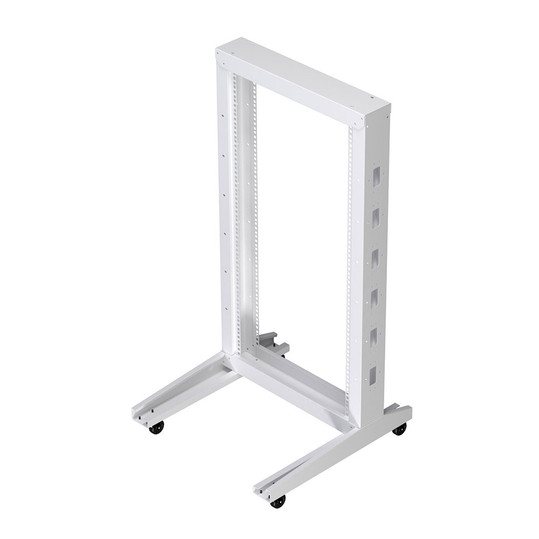 22U 2-Post Open Frame Rack, White