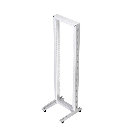 22U 2-Post Open Frame Rack, White