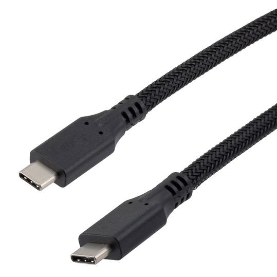 USB C 4.0 Male to USB C 4.0 Male Cable, Metal, Supports 20 Volts/5