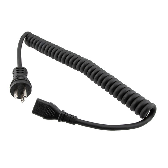 NavePointHospital Grade NEMA 5-15 to C13 Coiled Power Cord 18 AWG