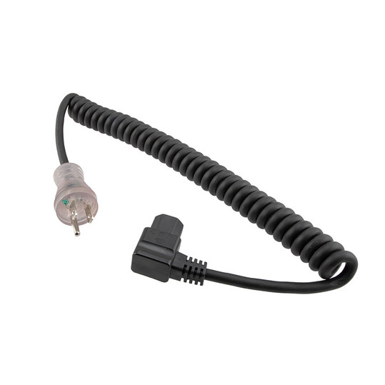 NavePointHospital Grade NEMA 5-15 to Right Angle C13 Coiled Power