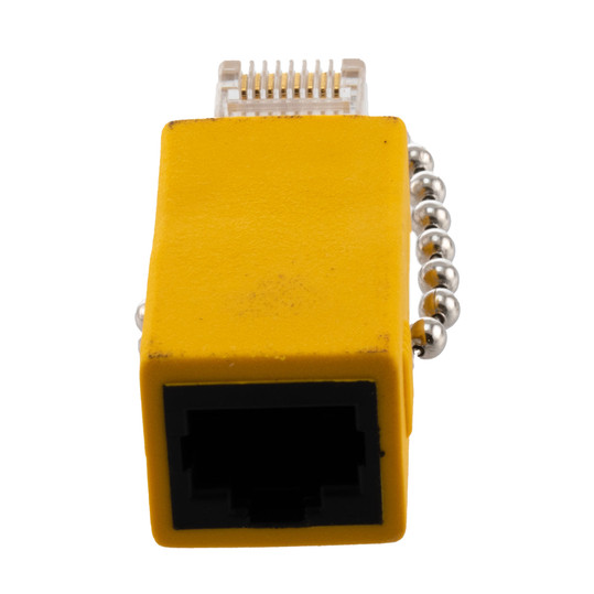 ISDN Loopback Adapter RJ48C Jack & RJ45 Male, Dark Yellow