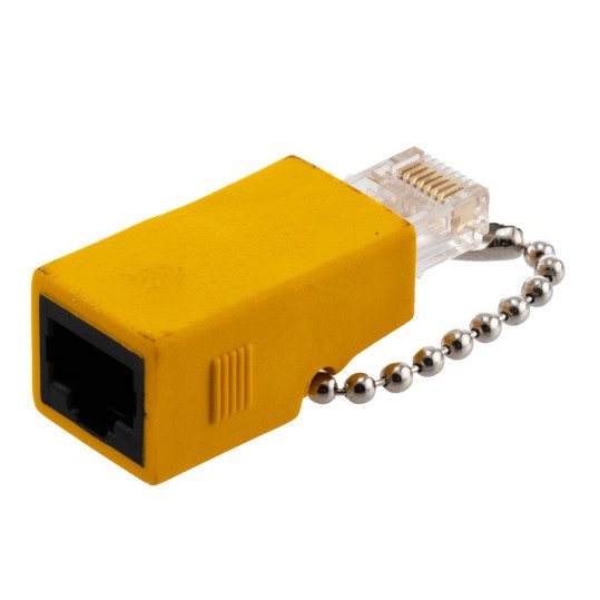 ISDN Crossover Adapter RJ48C Jack To RJ45 Male, Yellow
