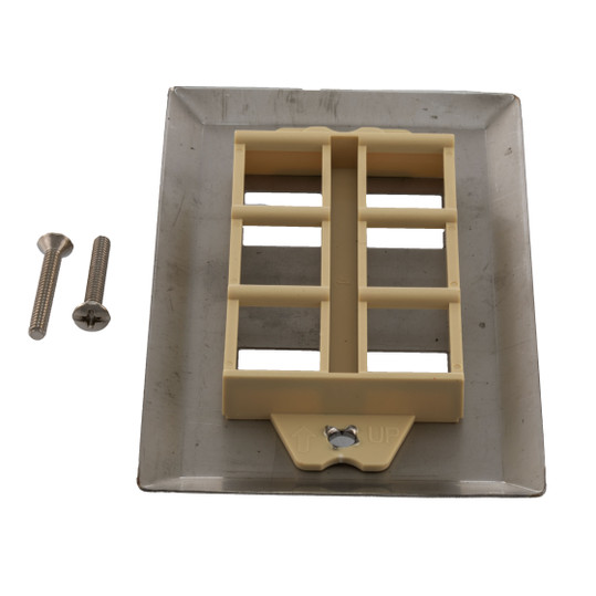 Stainless Steel Wall Plate with 4 Keystone Style Mount Opening