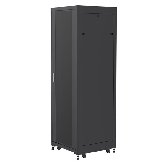 37U Network Cabinet, Quick Assembly, 23 in. depth, Black