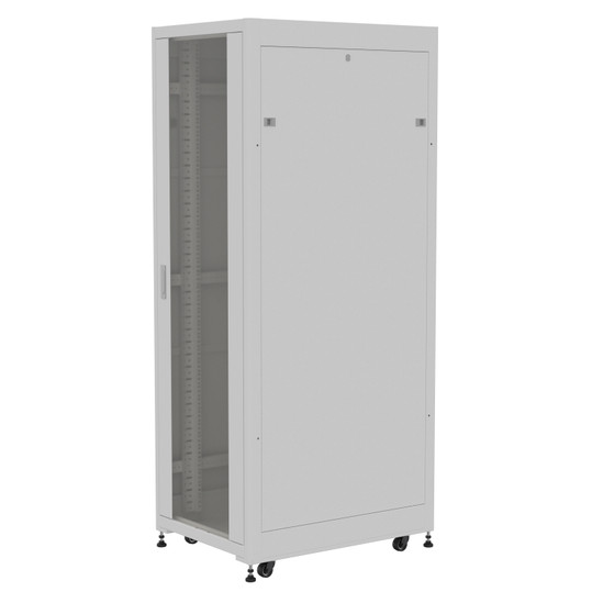 37U Network Cabinet, Quick Assembly, 31.5 in. depth, Signal White