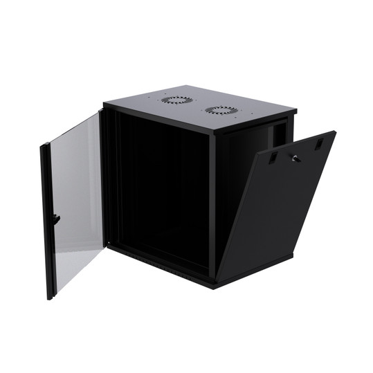12U ProV2 IT Wall Mount Network Server Cabinet Rack Enclosure Glass Door Lock 