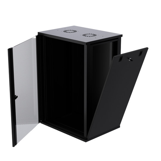 18U ProV2 IT Wall Mount Network Server Data Cabinet Rack Glass Door Locking Lock & Key