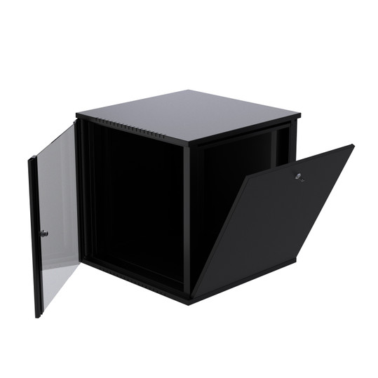 12U ProV2 IT Deluxe Wall Mount Network Server Data Cabinet Rack Glass Door Lock & Key