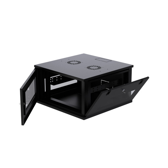 6U ProV2 Wall Mount Network Server Data Cabinet 24-inch Perforated Door Locking Key