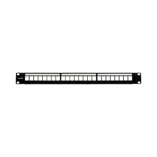 NavePoint 24-Port Modular Patch Panel 1U, Black: Patch Panels