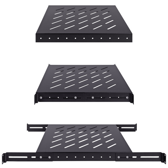 NavePoint 1U Vented 4-Post Shelf 18