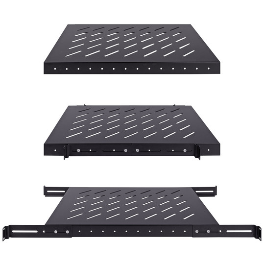 NavePoint 1U Vented 4-Post Shelf 24