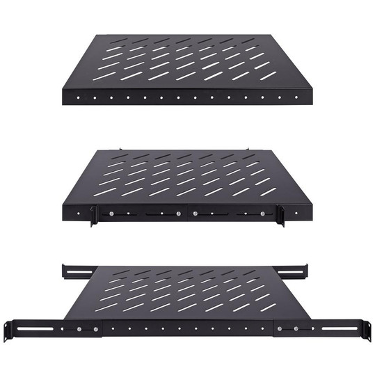 NavePoint 1U Vented 4-Post Shelf 24