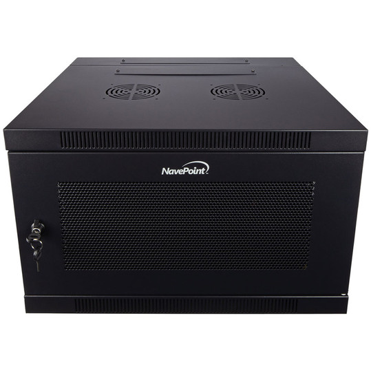 NavePoint 9U Wall-Mount Network Cabinet, 450mm Depth, Hinged Back