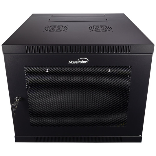 NavePoint 9U Wall-Mount Network Cabinet, 600mm Depth, Hinged Back