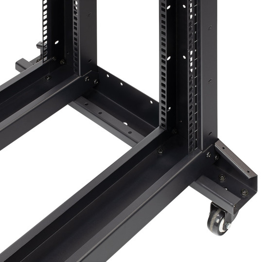 4 Compartment Open Rack NavePoint 42U 600mm Adjustable Depth 4-Post Open Frame Rack with ...
