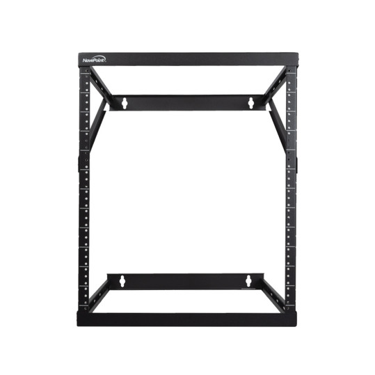 NavePoint 8U, 12U, 22U Height Expandable 2 Post Wall Mount Rack