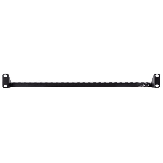 NavePoint 1U Cable Management Bracket Cross Bar Panel Black: Rack