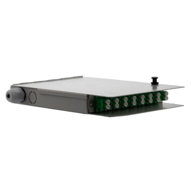  FTTH Indoor Terminal Box 8 Ports Metal, Connector with 8 LC/APC SM Duplex Adapter and 16 LC/APC SM Pigtails