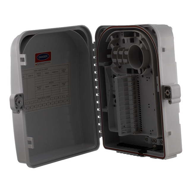 Splitter Indoor/Outdoor Distribution Box 24 Ports without Adapter and Pigtails - Includes Splice Trays and Adapter Panels