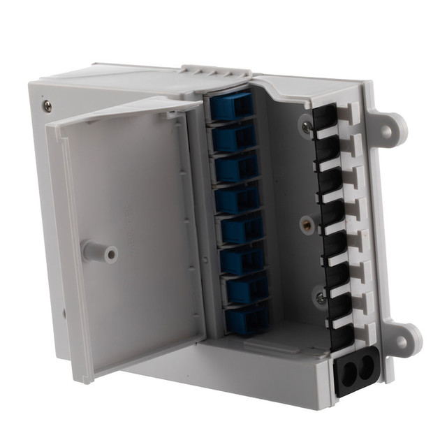 Splitter Indoor Distribution Box 8 Ports with 8 SC/UPC SM Simplex Adapter and 1:8 SC/UPC PLC Splitter