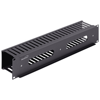 Navepoint High Density 2U Steel 19 Rack Cable Manager Plastic Snap Hinge Fastened Cover