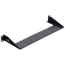 NavePoint 1U Horizontal Plastic Cable Management Raceway 4 inches deep,  Black: Rack Mount - Horizontal