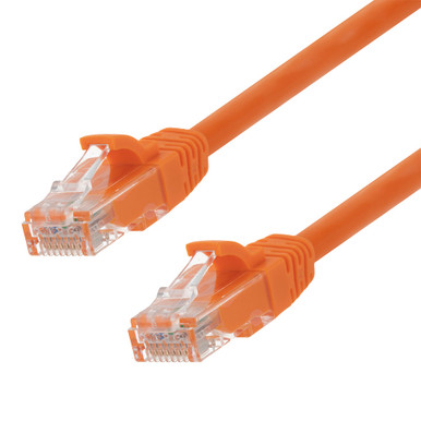 Ethernet Patch Cable CAT6A, UTP, 24AWG, 2 Ft, 10 pack, Orange: CAT6A