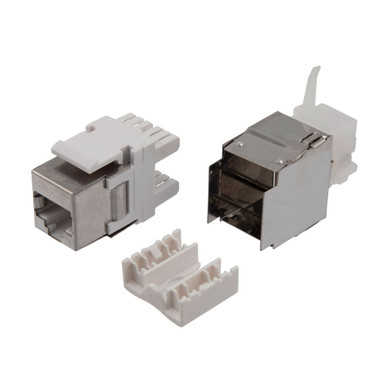 180 Degree CAT6 Keystone Jack, RJ45 female, 15 pack, FTP Shielded