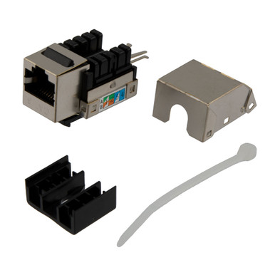 90 Degree CAT6 Keystone Jack, RJ45 female, 15 pack, FTP Shielded