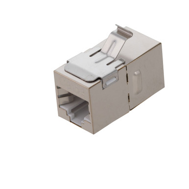 CAT5E FTP Inline Keystone Coupler, RJ45 Female to RJ45 Female, 15 pack, Silver