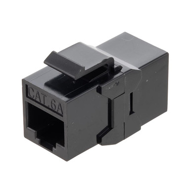 CAT6A UTP Inline Keystone Coupler, 10 pack, Black
