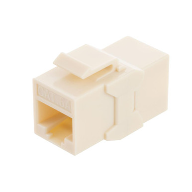 CAT6A UTP Inline Keystone Coupler, 10 pack, Ivory