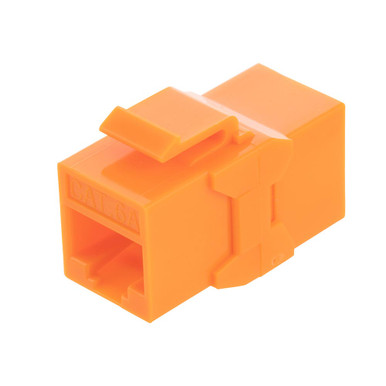 CAT6A UTP Inline Keystone Coupler, 10 pack, Orange