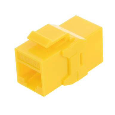 CAT6A UTP Inline Keystone Coupler, 15 pack, Yellow