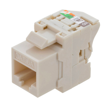 CAT6A Unshielded Toolless Keystone Jack, 25 pack, Ivory