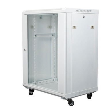 NavePoint 19-inch Wide Networking Cabinet, 15U, 17 Inches Deep, White