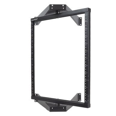 NavePoint 12U Pivoting Low Profile 2 Post Wall Mount Server Rack: Swing ...
