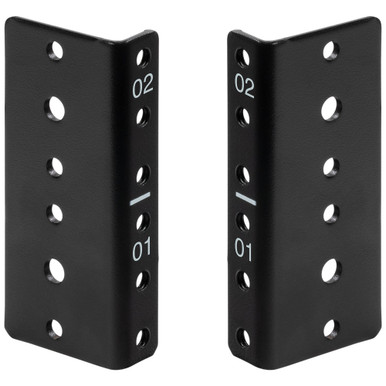 NavePoint 2U Vertical Rack Rail Pair Kit with Hardware: Vertical Rack Rails